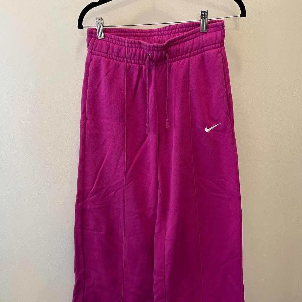 NIKE Sportswear Knit Palazzo Wide Leg Fleece Pants